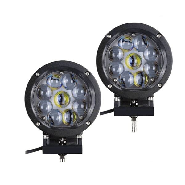 2Pcs 45W 4D Round LED Work Spotlight