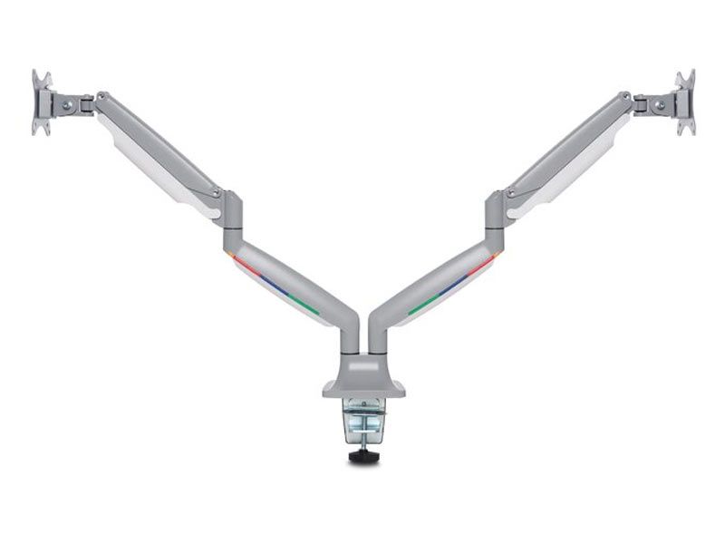 Kensington SmartFit One-Touch Height Adjustable Dual Monitor Arm Supports 2 x 13"-32" flat or curved monitor weighing up to 9kg