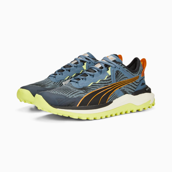 Puma Men's Voyage Nitro 2 Trail Running Shoes - Blue Wash/Orange Brick