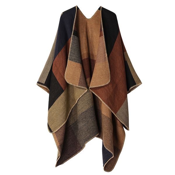 Women's Warm Shawl Wrap Cape Winter Sweaters Open Front Poncho