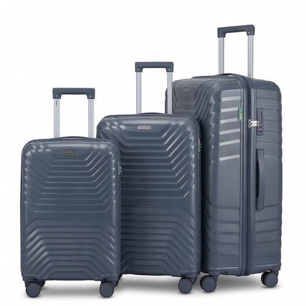 Astro Gear Unbreakable Polypropylene Luggage Set-Grey - Xpart - 3-Piece