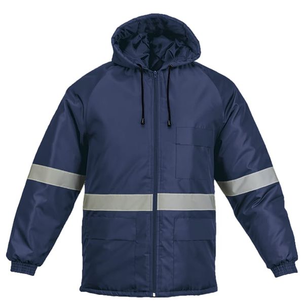 Freezer jacket with reflector tape