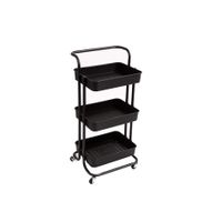 3 Tier Rolling Storage Trolley for Kitchen, Bathroom, Office, Workshop