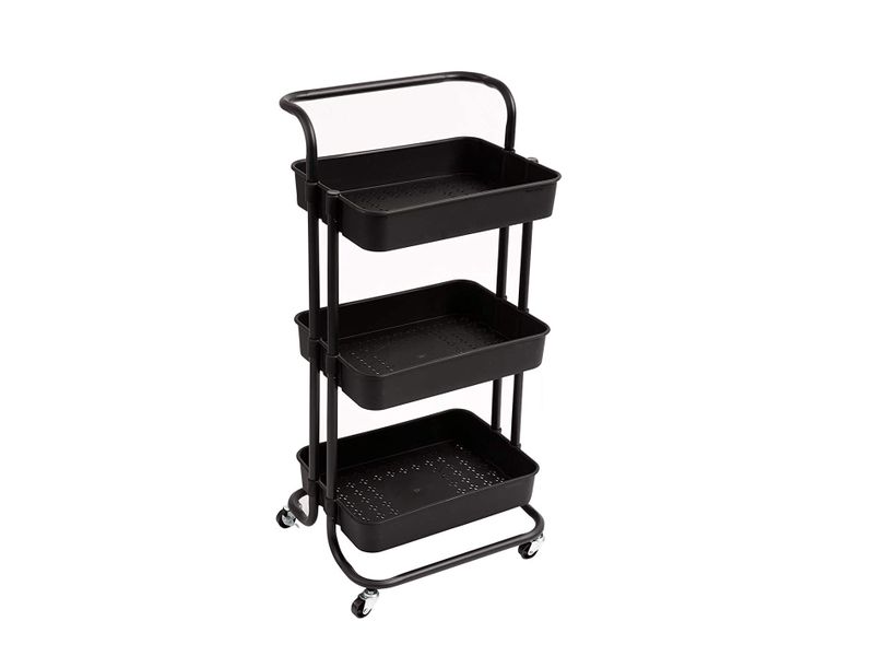 3 Tier Rolling Storage Trolley for Kitchen, Bathroom, Office, Workshop