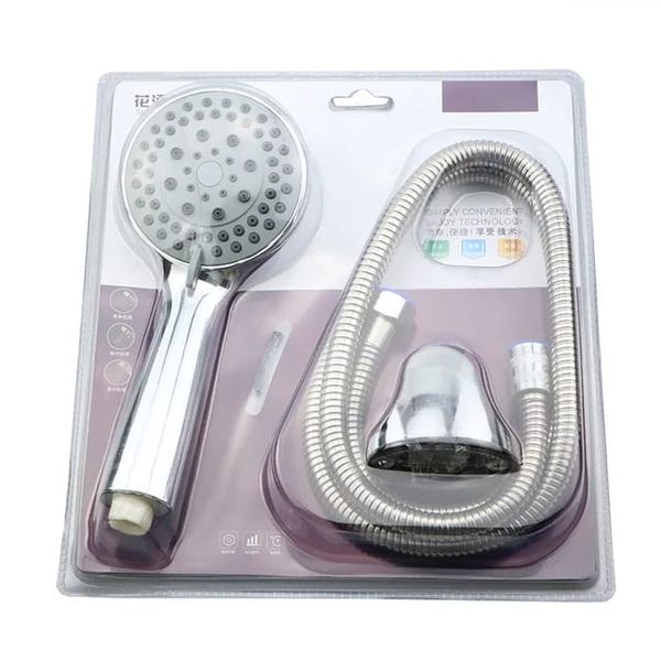 Bathroom Hand Shower Head With Hose And Holder Rain High Pressure Spray