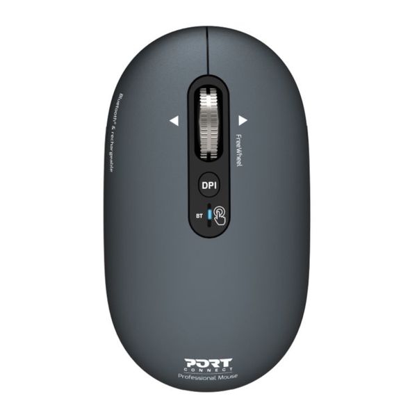 Port Connect PURE MAC Rechargeable Wireless &amp; Bluetooth Mouse - Shadow