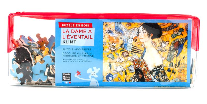 La Dame L'Eventail - 100 Big Pieces Shaped Wooden Jigsaw Puzzle (All Ages)