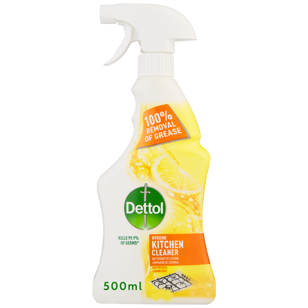 Dettol 500ml, Hygiene Kitchen Cleaner, Surface Disinfectant, Lemon Zest