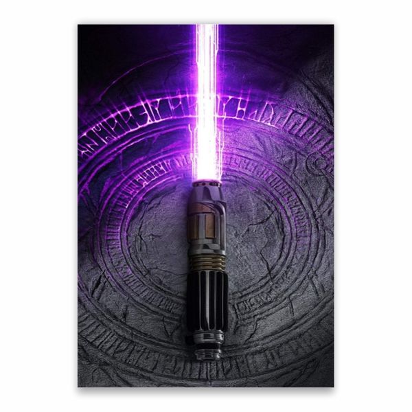 Purple Light Saber Poster - A1