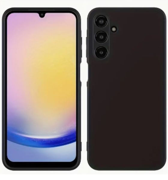Liquid Silicone Black Shockproof Back Cover Compatible with Samsung Galaxy A25