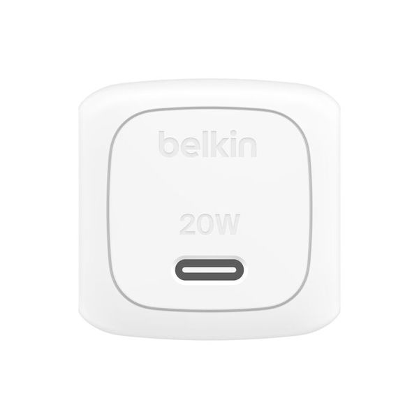 Belkin - BoostCharge 20 Watt Cubic Wall Charger with Cable - White