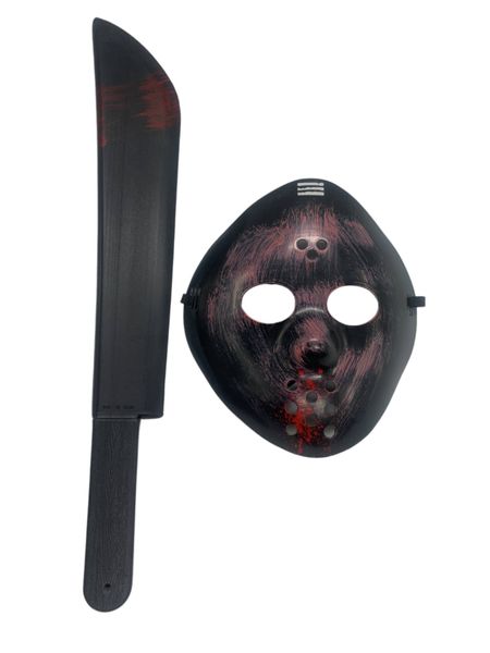Friday the 13th Jason Hockey Mask and Machete Set