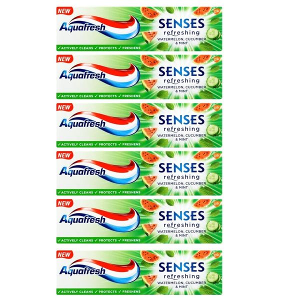 Aquafresh Senses Toothpaste Watermelon, Cucumber, and Mint - (12x 75ml)