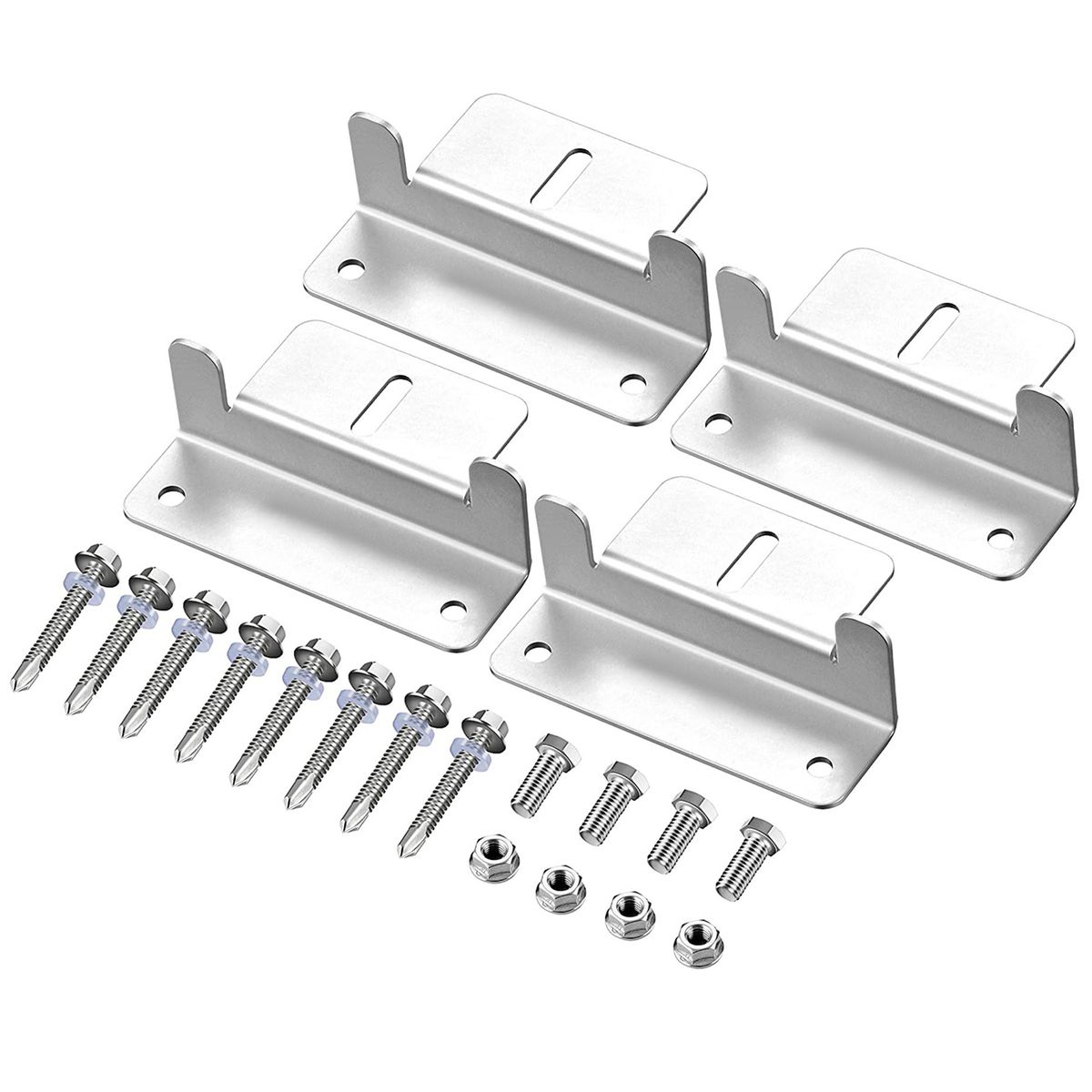 Solar Panel Mounting Z Brackets Aluminum Solar Panel Bracket for RVs - 4 Piece