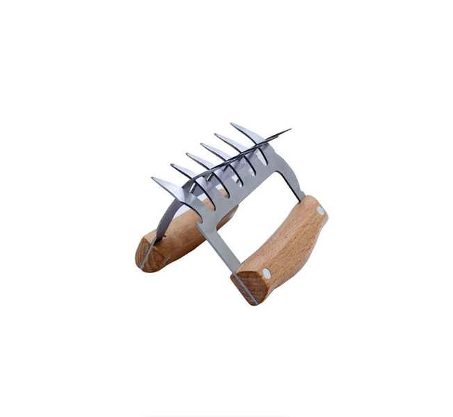 One Pair Wooden Handle Meat Shredder Claws ML x2