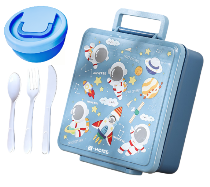 X-HOME Kids Lunch Box and Cutlery Set - Dishwasher Safe - 1.8L Capacity