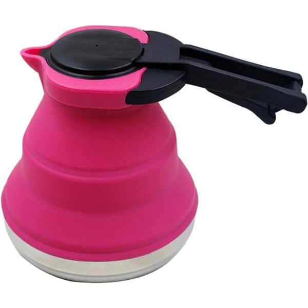 Collapsible Silicone Kettle Stainless Steel Base, 1.5L