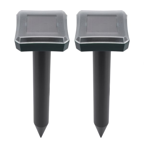 2PCS Ultrasonic Solar Snake Mouse Pest Rodent Repeller Anti Mosquito Garden