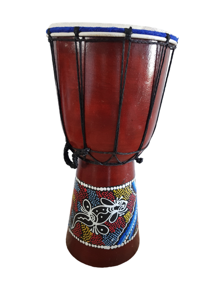 Djembe Hand Drum Hand Painted - Gecko 30cm