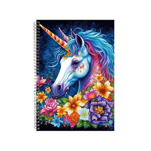 Colourful Flower Unicorn Notebook Animal Gift Idea Notepad Pad 81