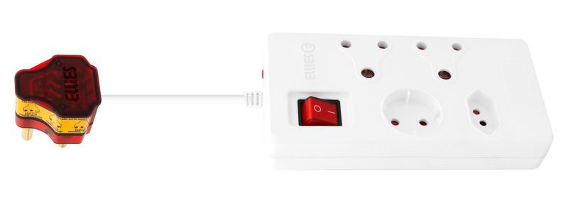 Ellies 4 Way Surge Protector Multiplug