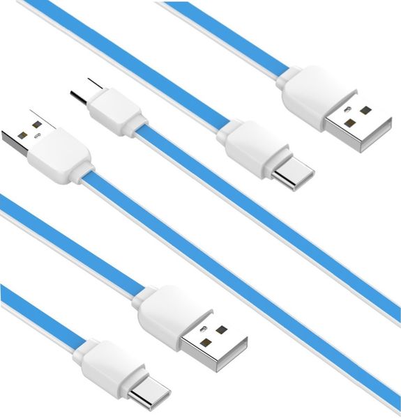 LDNIO 1m USB Type-A to USB Type-C Cables - Pack of 3