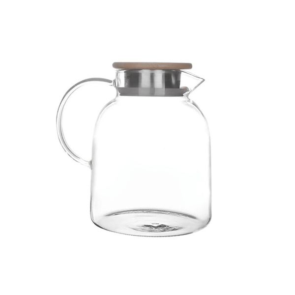 1.5L Borosilicate Glass Jug With Bamboo Lid BGlP1.5L97