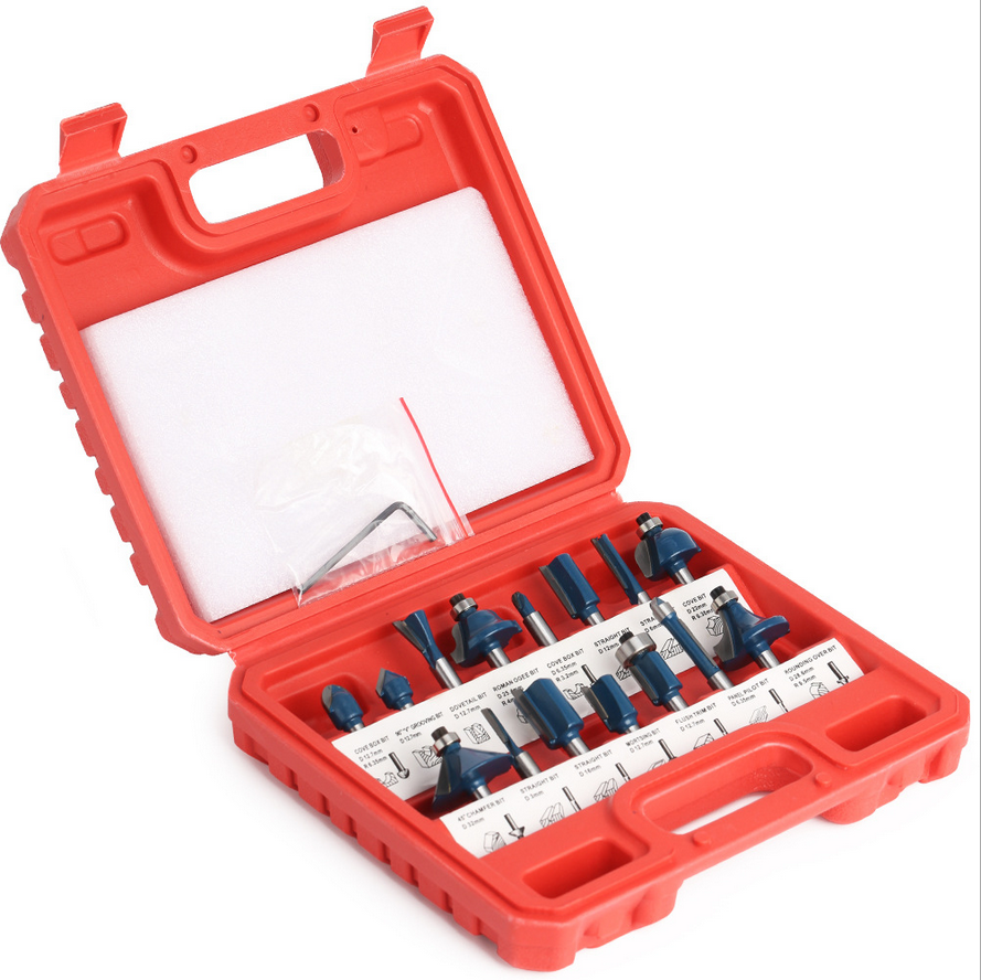 15 Piece 1/4 Inch Shank Router Bit Set Woodworking 6.35mm Buy Online