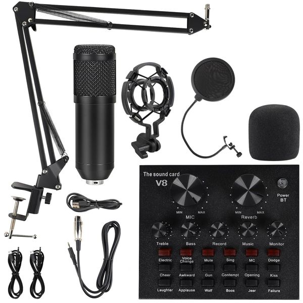 Condenser Microphone Bundle, Podcast Equipment Bundle, Studio Recording