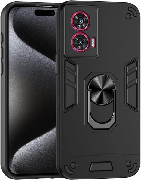 360 Ring Stand Hard Phone Case Compatible With Motorola Edge 50 Fusion