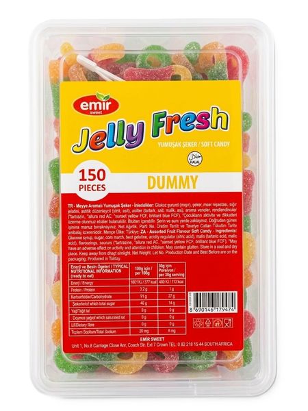 Emir Jelly Fresh Dummy FLavour Sweets x 150 Pieces