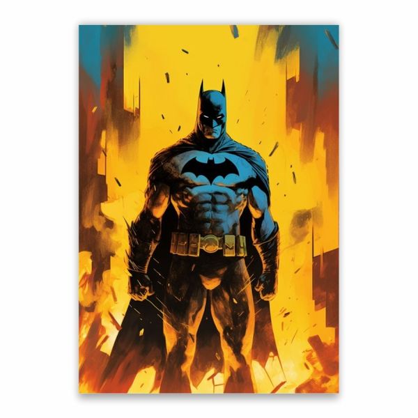 Batman Yellow Background Poster - A1