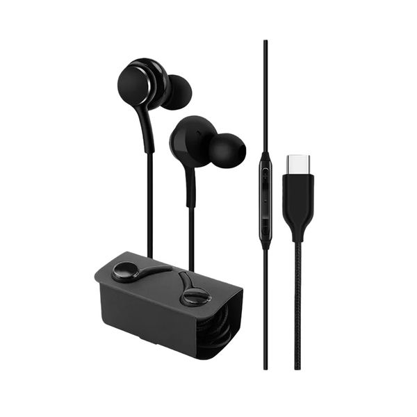 Type-C Wired Earbuds HiFi Bass Noise Canceling 1.1m Cable