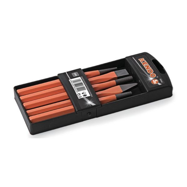 Bulk Pack x 2 Kendo Punch 5 Piece Punch and Chisel Set
