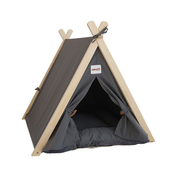 Tented Cat Nest Pet Bed For Cats And Small Dogs-60x55x63CM-Grey