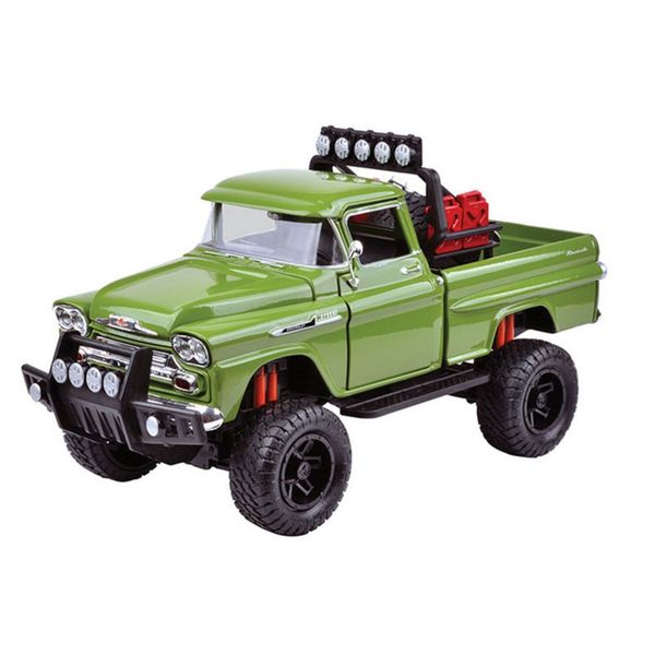 Motormax 1:24 Off Road - 1958 Chevy Apache Fleetside Pickup Green