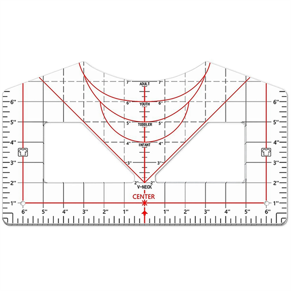T-Shirt Ruler for Alignment T-Shirt Centered Design for All Sizes