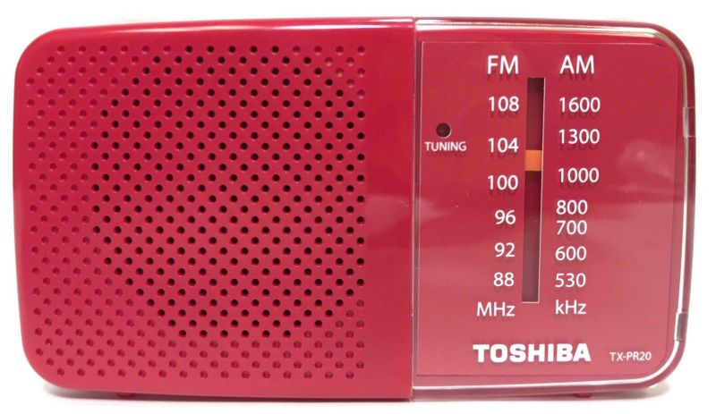 Toshiba TX-PR20 AM/FM Pocket Radio - Red