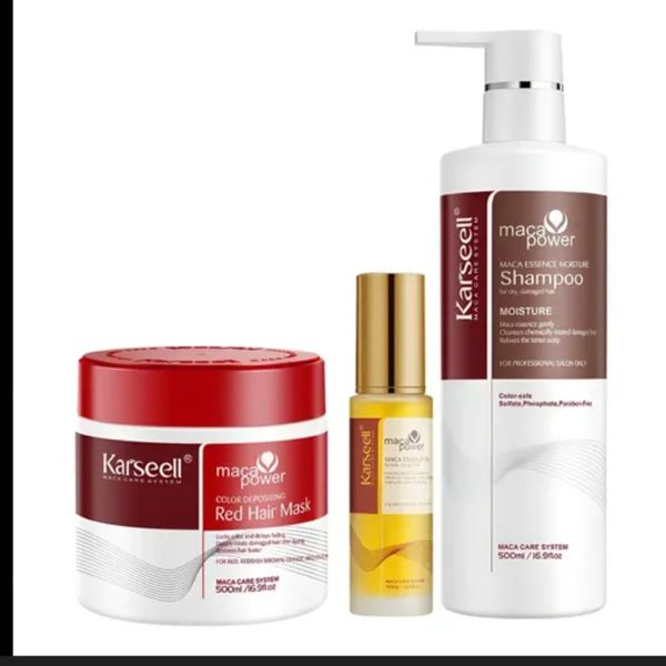 Karseell Maca Power Red Hair Mask &amp; Shampoo Set with Argan Oil