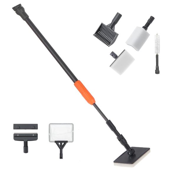 6 in 1 Fish Tank quarium Cleaning Set ponge grattoir à algues Pipe Brush