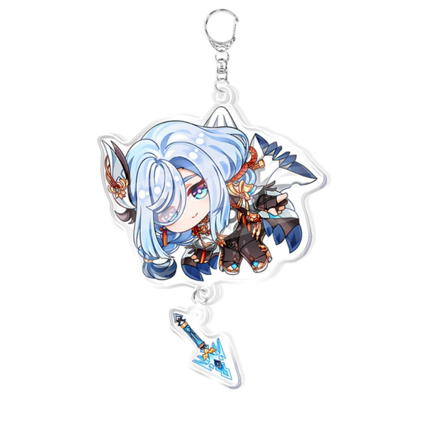 Shenhe Character Keyring &amp; Bag Ring - Cute Cartoon Keychain