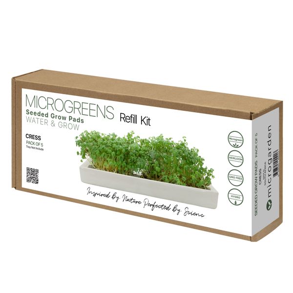 Microgreens Superfood Seeded Grow Pads - Refill- Cress - Pack of 5
