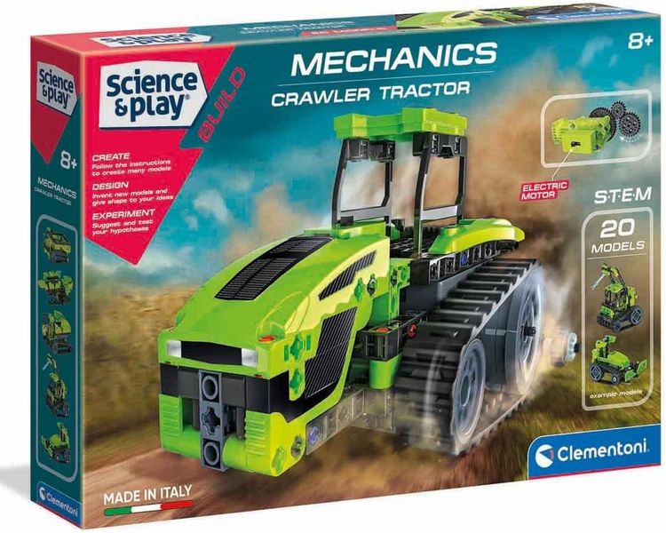 Clementoni Mechanics Crawler Farming Tractor 20 Model Kit