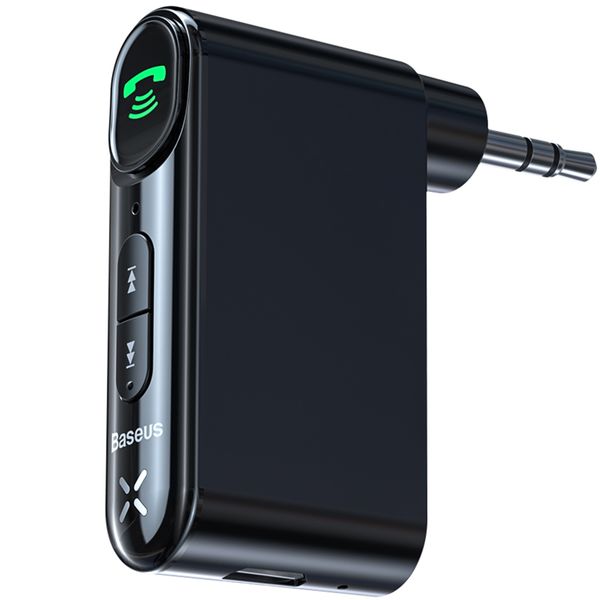 Baseus Plug &amp; Play One Click Hands Free Wireless Bluetooth Receiver - Black