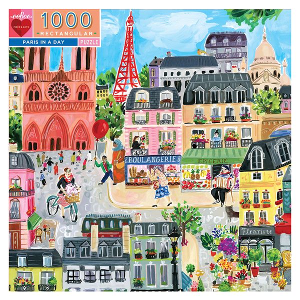 eeBoo Family Puzzle - Paris in a Day: 1000 Pieces