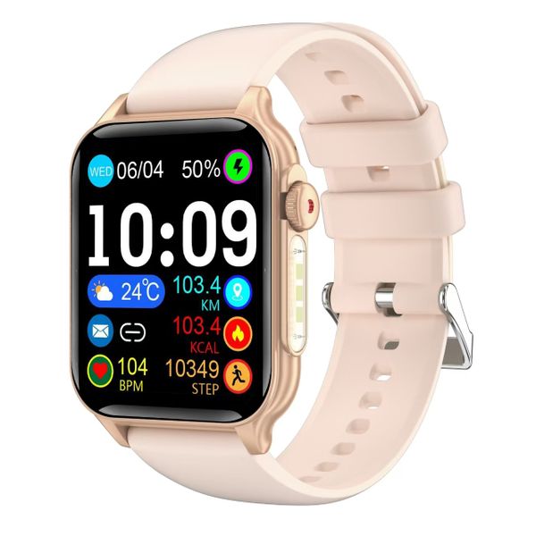 P6 Smart Watch with Silicone Strap + FREE Gold Metal Strap