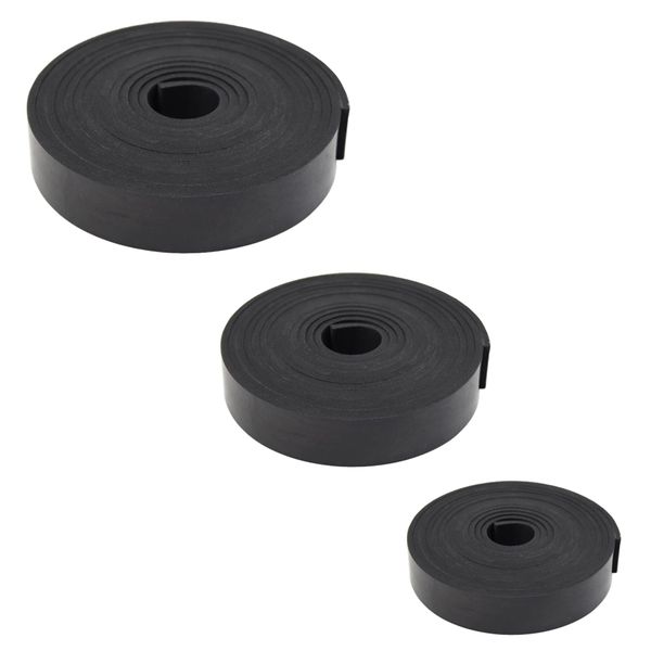 DIY Tools Neoprene Solid Rubber Strips For Surface Protection Set of 3 - 1m