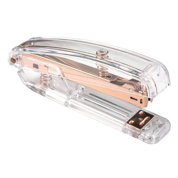 Rose Gold Stapler Easy Grip Handheld for Office