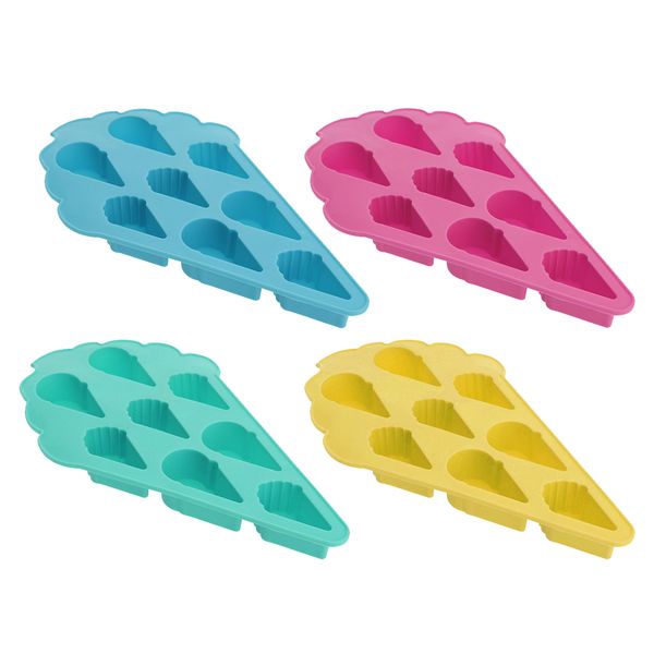 Ice Cube Tray - Ice Cream Shape - 4 Assorted Pieces