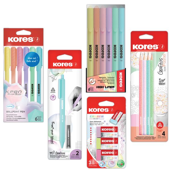 Kores Pastel Stationery Bundle